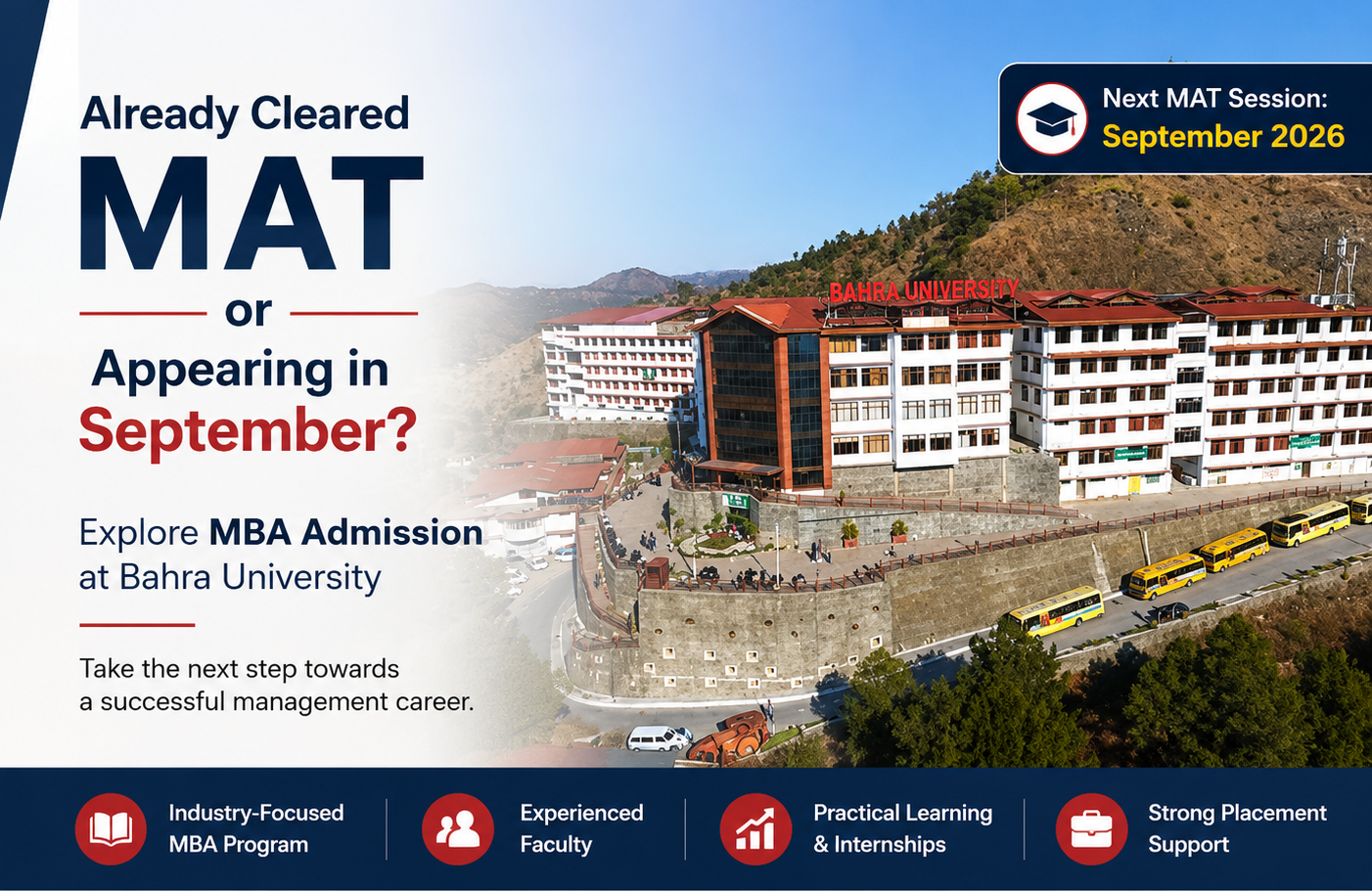 Already Cleared MAT or Appearing in September? Explore MBA Admission at Bahra University